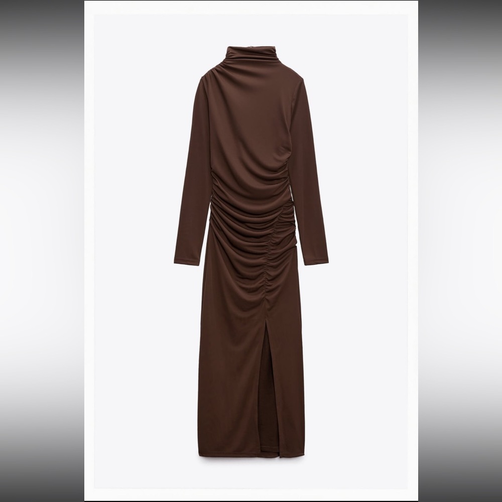 Zara Gathered MIDI Dress